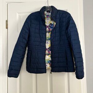 Women's Italian Puffer Jacket, Navy and Reversible, Size S